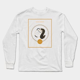 Aquarius Zodiac Sign Long Sleeve T-Shirt